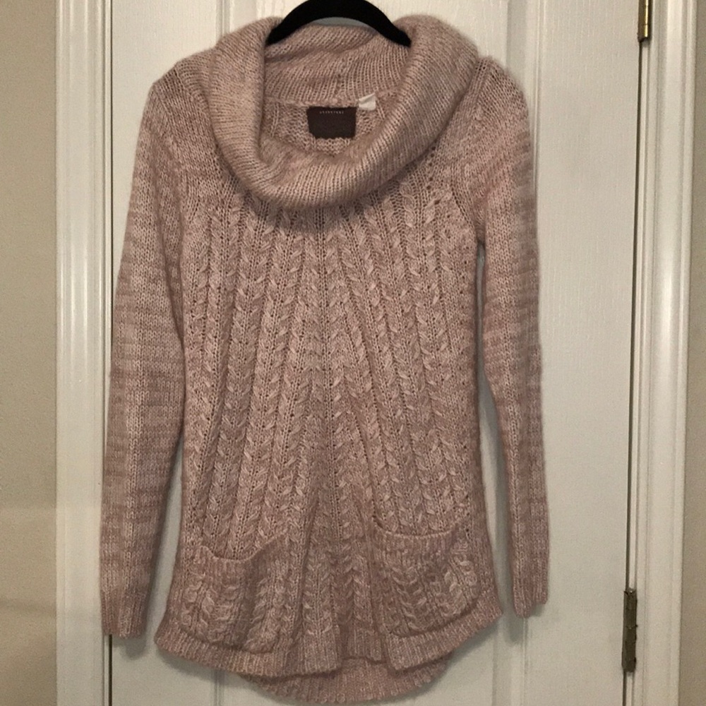 Anthropology Baby Pink Sweater